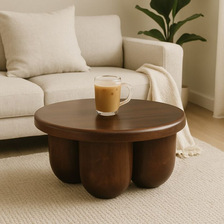 Artisan Furniture Solid Wood Clara Sculpted Coffee Table