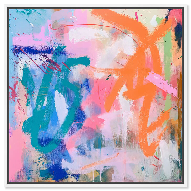 Graffiti Orange I Abstract Canvas Print by Oliver Gal image number 0