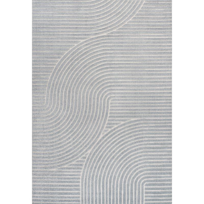 Hallie High-Low Minimalist Curve Geometric Indoor/Outdoor Area Rug