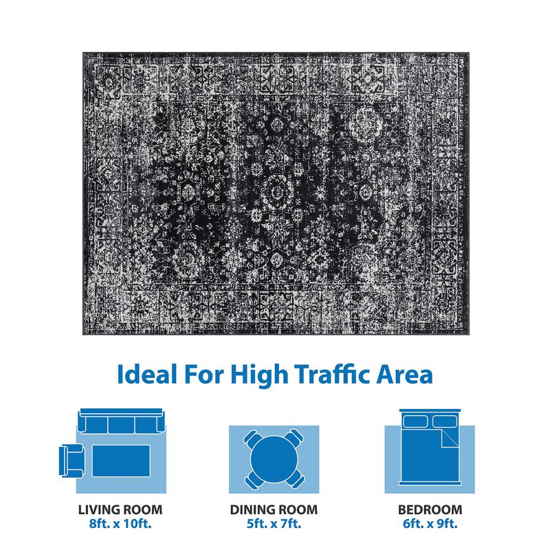 Orange MultiVintage Medallion Woven Area Rug