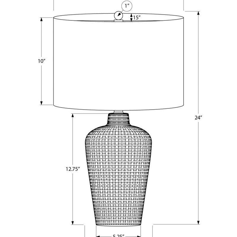 ELEMENT ACE Contemporary Vase-Shaped Textured Accent Table Lamp for Living Room, Bedroom, Home Office &ndash; Customizable Ambiance Decorative Lighting Solution image number 2