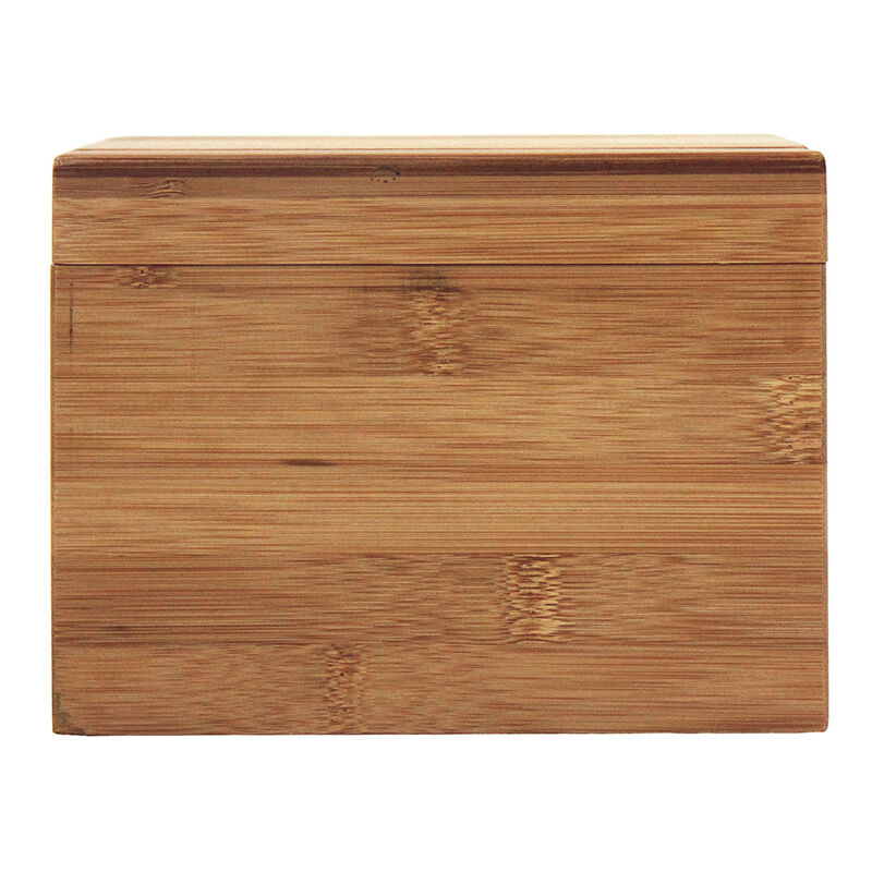 Oceanstar Bamboo Recipe Box with Divider
