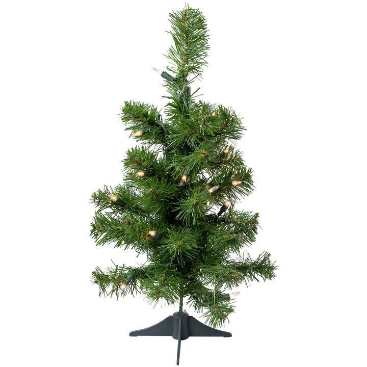 18" Pre-Lit Medium Blackwater Fir Artificial Christmas Tree  Clear Lights