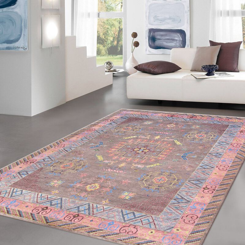 Pasargad Home Khotan Hand-Knotted Grey Wool Area Rug-10' 1'' X 14' 0'' image number 5