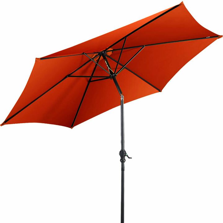 Mondawe 9 FT Outdoor Market Patio Table Umbrella Push Button Tilt Crank Lift