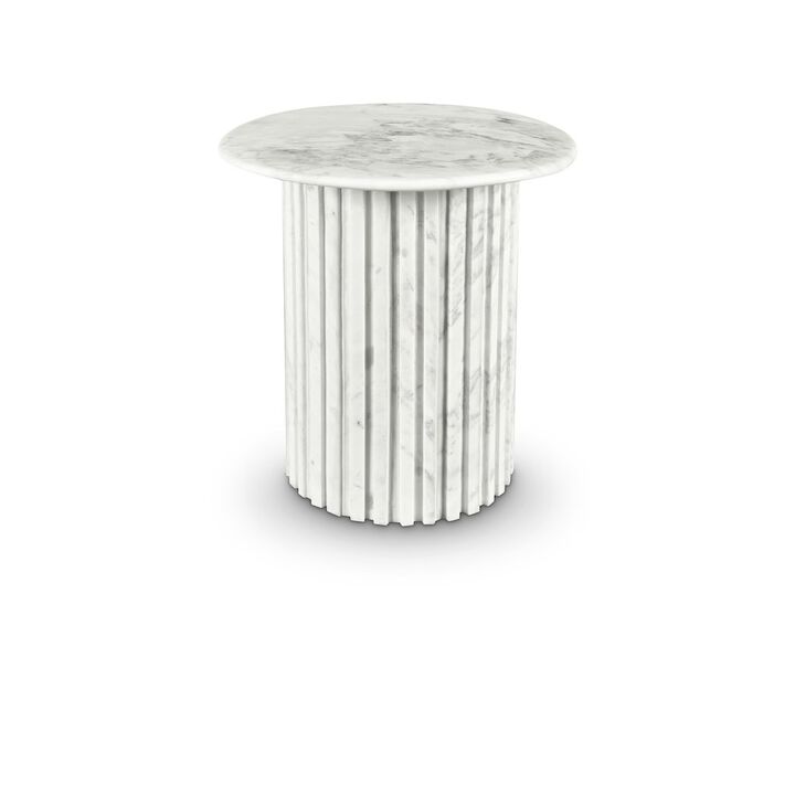 Meridian Furniture Genoa White End Table