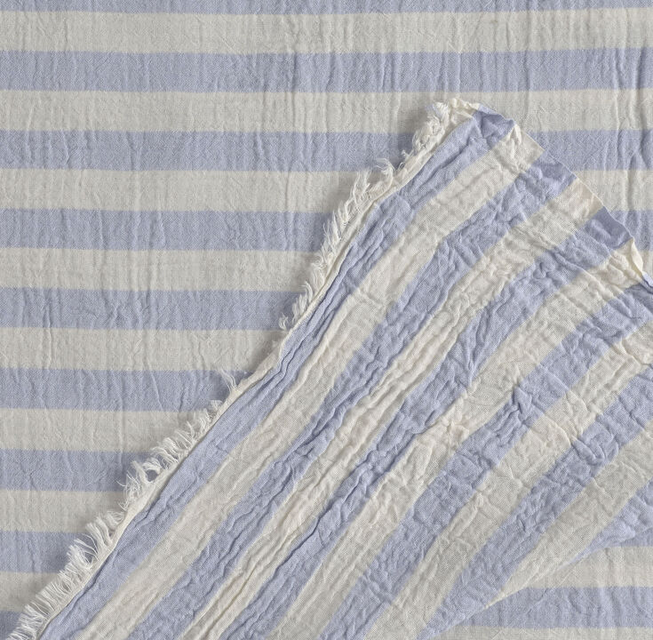 Textile Muslin Striped Cotton Full Coverlet