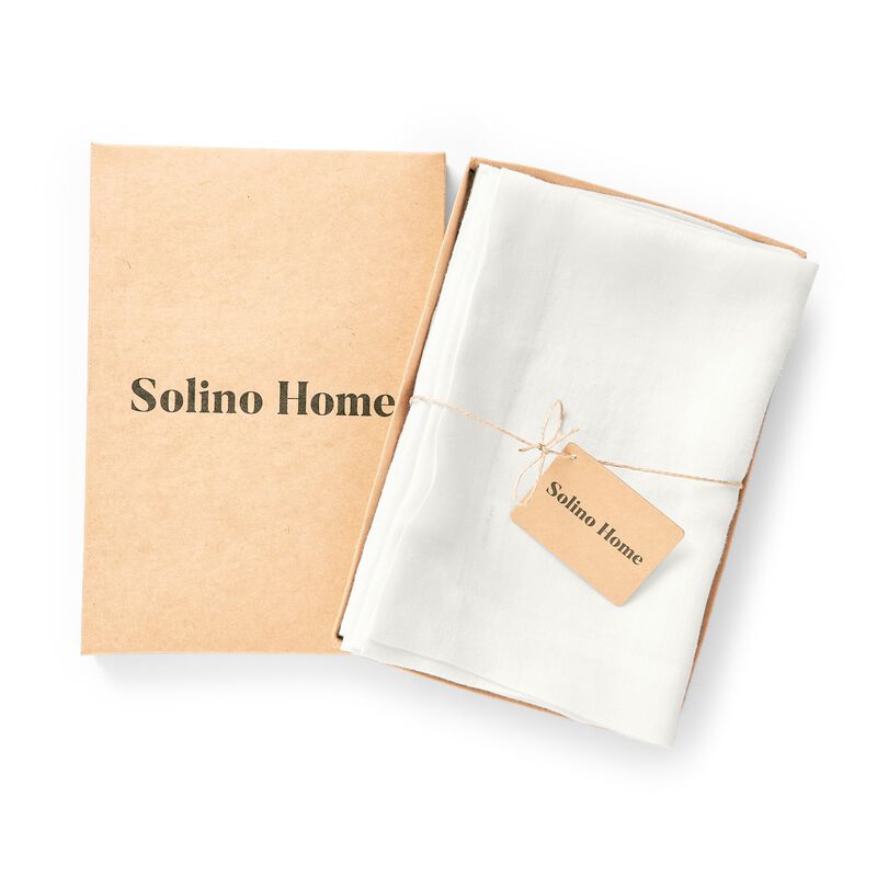 Solino Home 100% Pure Linen Dinner Napkins 22 x 22 Inch Set of 4 - Sonoma