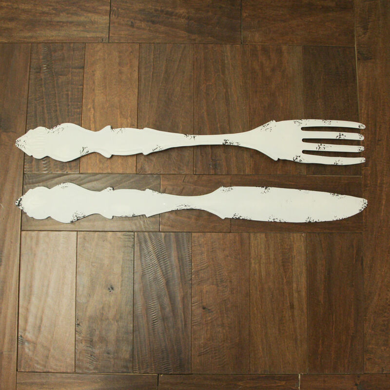 30 In Large Utensil Wall Art Decorative Knife Fork Farmhouse Kitchen Set of 2 image number 7