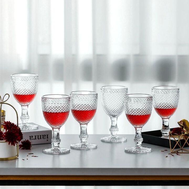 Grassi Chroma Collection Wine Goblets Glasses set of 6, 10.6 oz