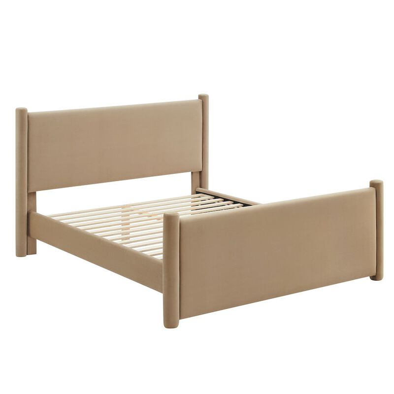 Rael Performance Velvet Full Platform Bed image number 3