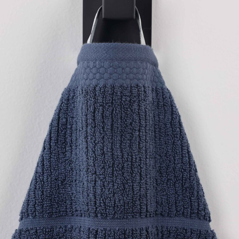 Viscose Cotton Blend Bath Towels Set of 2 with Ribbed Texture image number 2