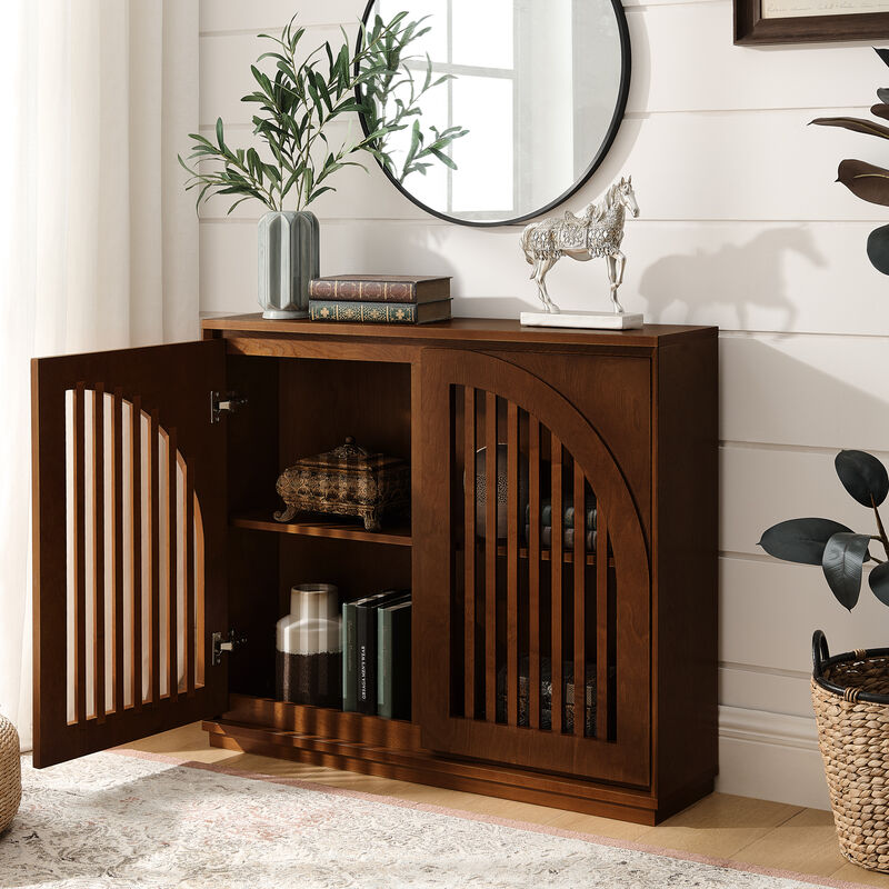 Curved Openwork Fluted Sideboard image number 2
