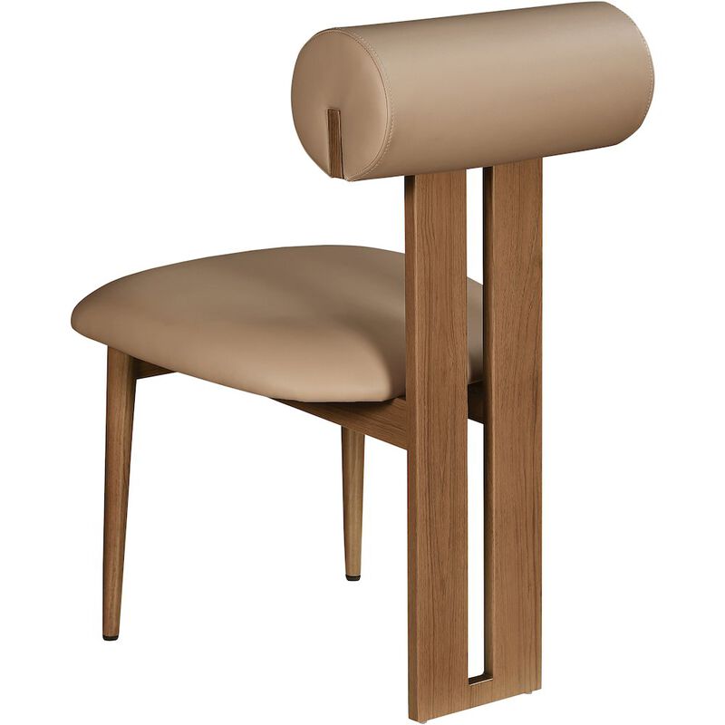 Meridian Furniture Dario Tan Vegan Leather Dining Chair, Set of 2