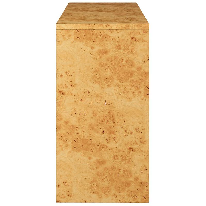Hudson 2-Drawer Burl Wood Console Table image number 4
