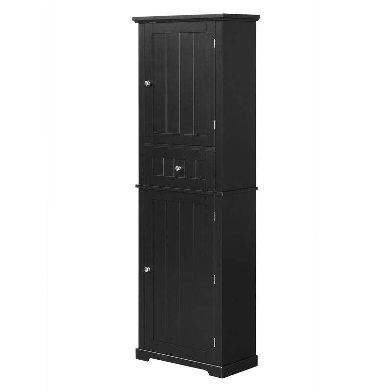 Merax Painted Finish Freestanding Bathroom Storage Cabinet