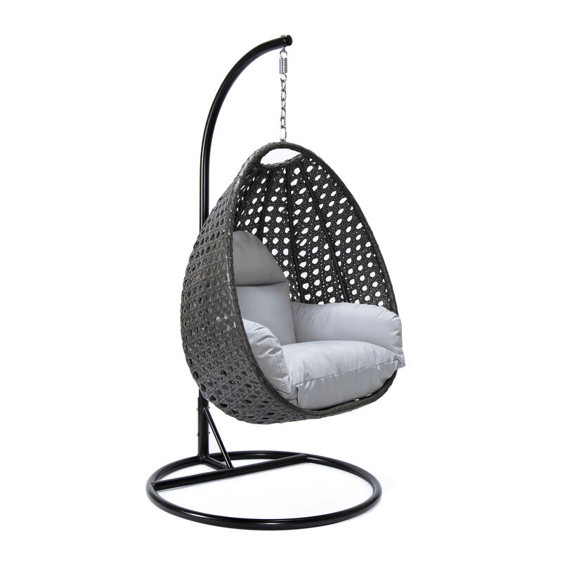 Charcoal Wicker Hanging Egg Swing Chair image number 0