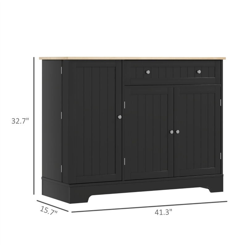 Kitchen Storage Cabinet with Doors and Shelves for Organization