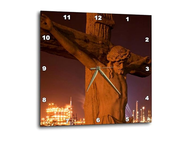 Louisiana Baton Rouge Statue Jesus Christ Wall Clock 10 Inch Home Decor image number 0