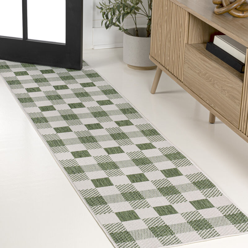 Darcy Traditional Geometric Bold Gingham Indoor/Outdoor Area Rug