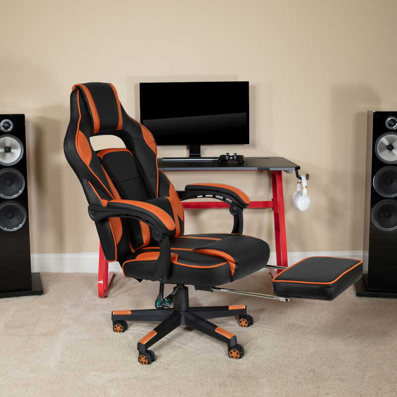 X40 Gaming Chair Racing Ergonomic Computer Chair with Fully Reclining Back/Arms, Slide-Out Footrest, Massaging Lumbar - / image number 5