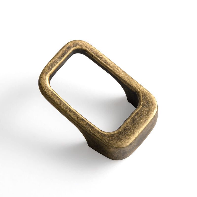 Goo-Ki Antique Brass Cabinet Knobs with 0.6'' (16MM) Hole Centers,Retro Zinc Alloy Drawer Knobs for Drawer,Wardrobe,Cupboard,6 P