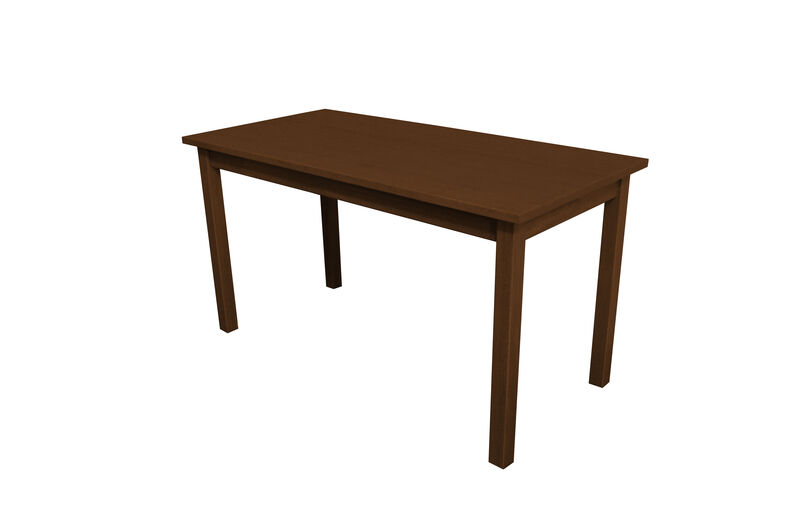 HomeRoots 60" Raw Umber Solid Wood Dining Table