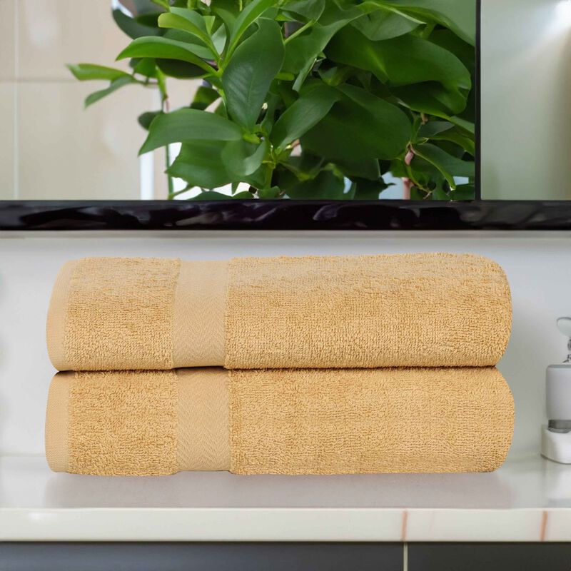 Absorbent Cotton Bath Sheet Set of 2 for Home and Guest Bathroom image number 1