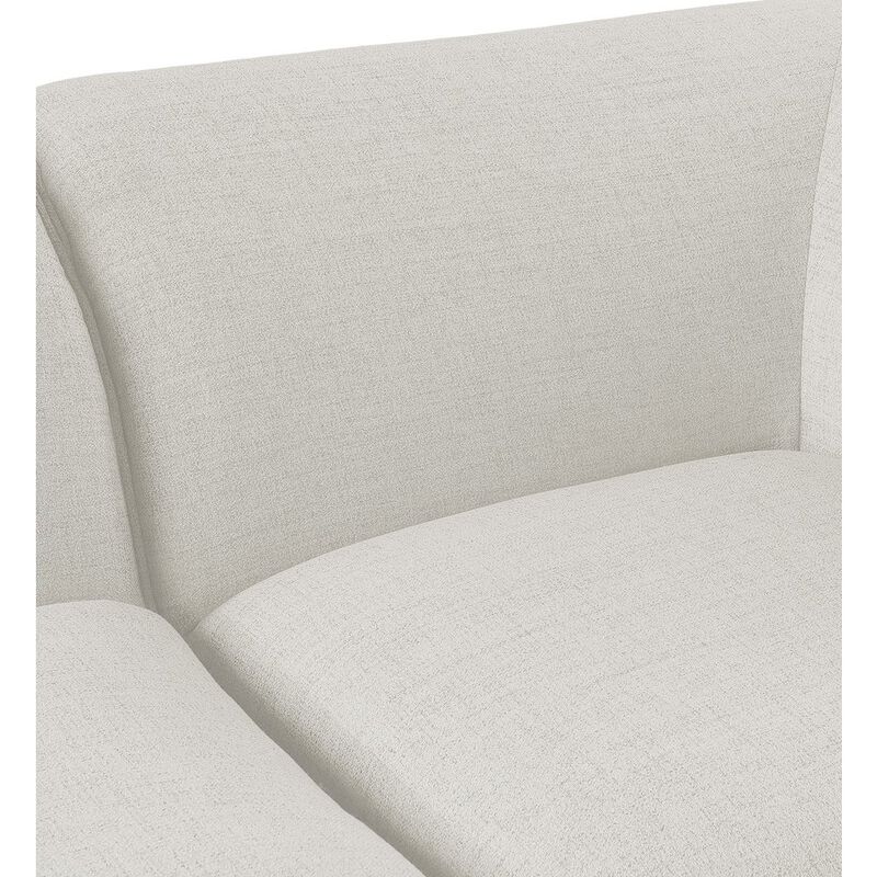 Meridian Furniture Miramar Cream Durable Linen Textured Modular Sofa
