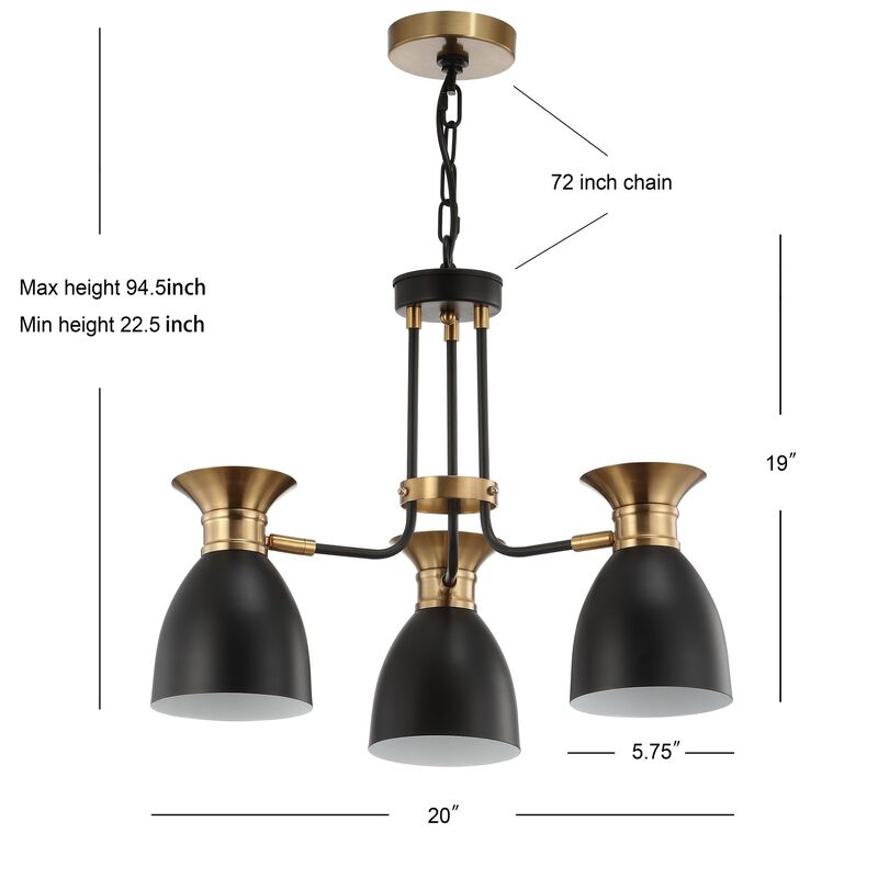 Middleton 3-Light Metal LED Chandelier