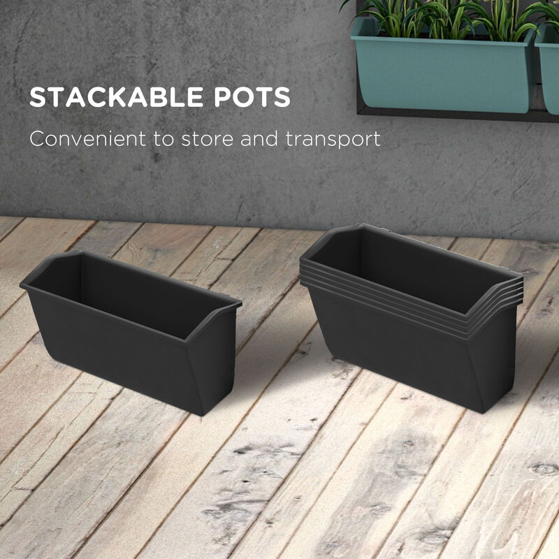 Hivvago 3-Tier Wall Hanging Planter with 6 Pots image number 6
