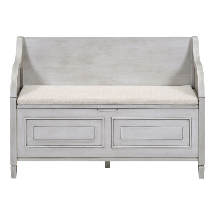 Merax Multifunctional Storage Bench with Safety Hinge