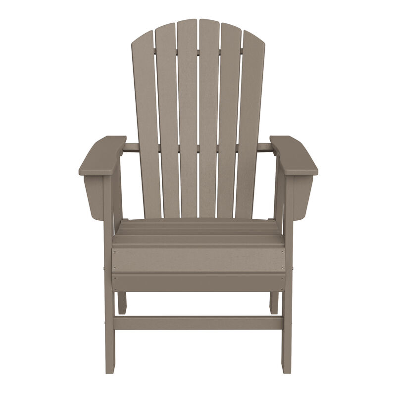 WestinTrends Dylan Outdoor Patio Shell-back Adirondack Dining Chair Weather Resistant