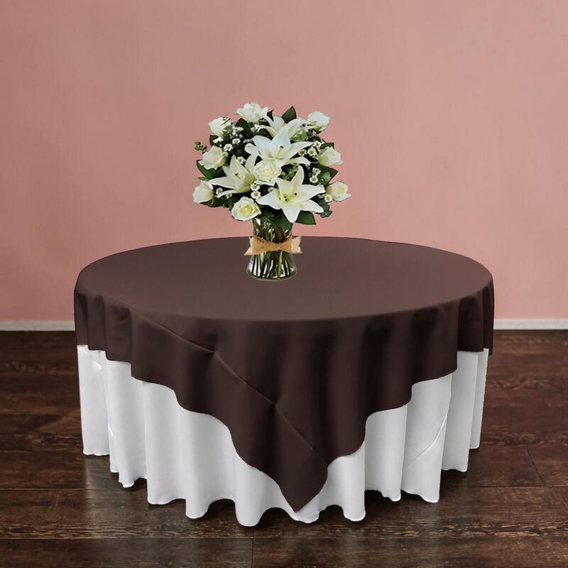 90-Inch Round Table Cover in Polyester Poplin for Home or Event Use image number 1