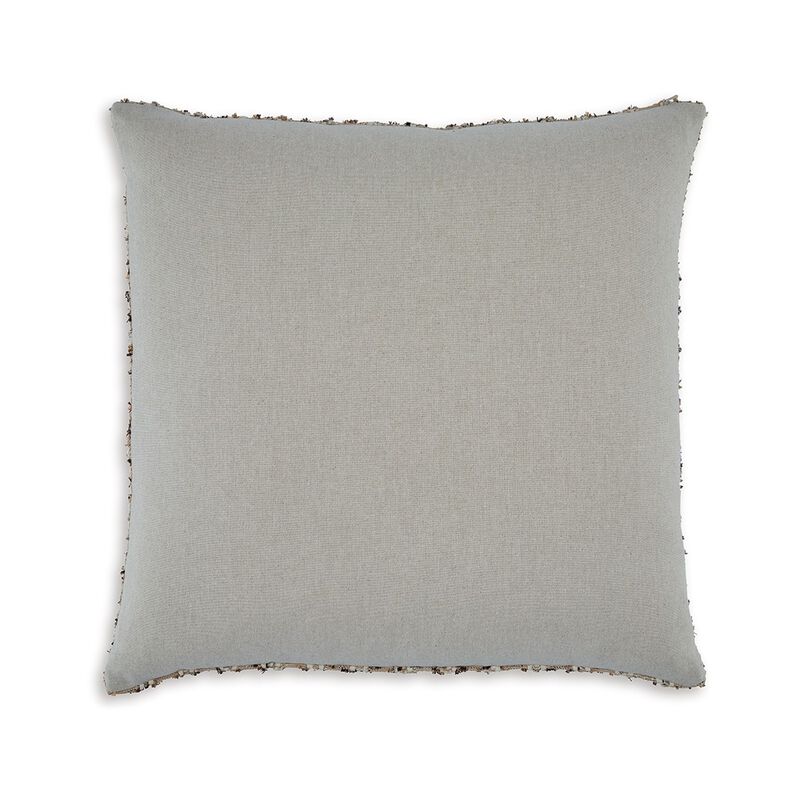 Lany 22 Inch Accent Pillow Set of 4, Woven Striped Design, Zipper, Brown - Benzara