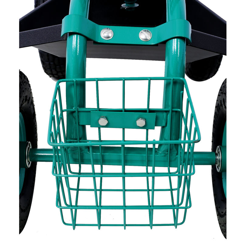 Streamdale Rolling Garden Cart with Seat and Tray, Refurbished image number 6