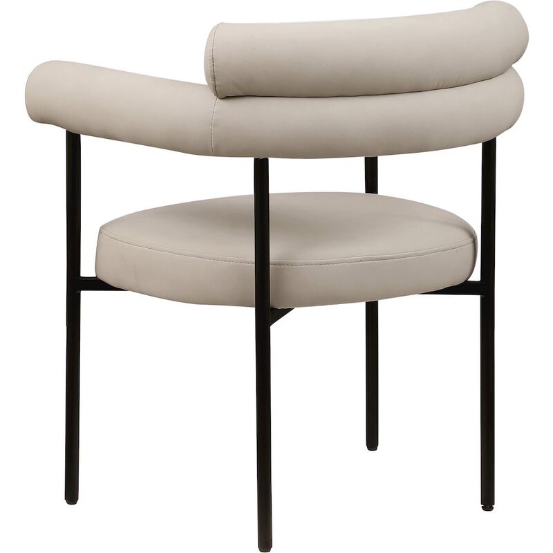 Meridian Furniture Blake Taupe Vegan Leather Dining Chair, Set of 2