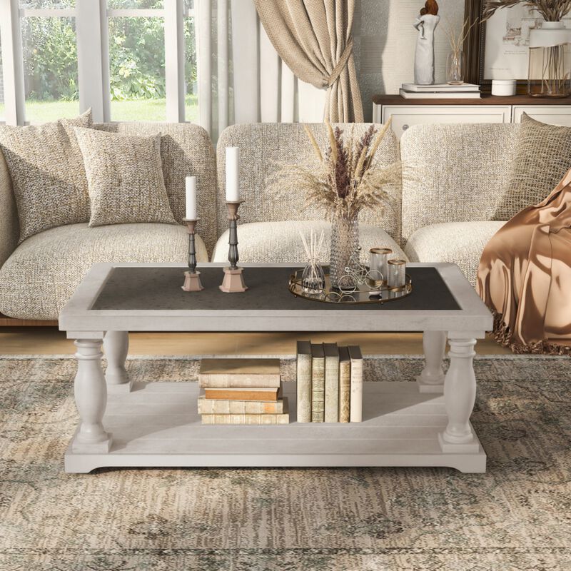 Wiskab Farmhouse Rectangular Coffee Table image number 2