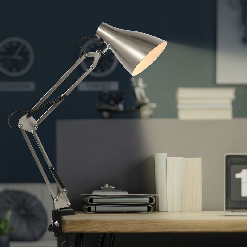 Odile Classic Industrial Adjustable Articulated Clamp On LED Task Lamp
