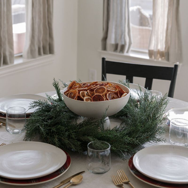 30" Faux Evergreen Cedar Wreath image number 9