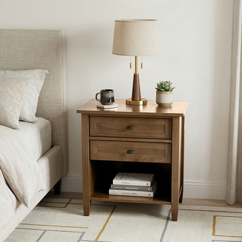 Simpli Home Warm Shaker Bedside Table image number 3