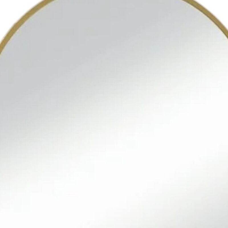 HomeRoots 35" Gold Metal Arch Framed Accent Mirror image number 3