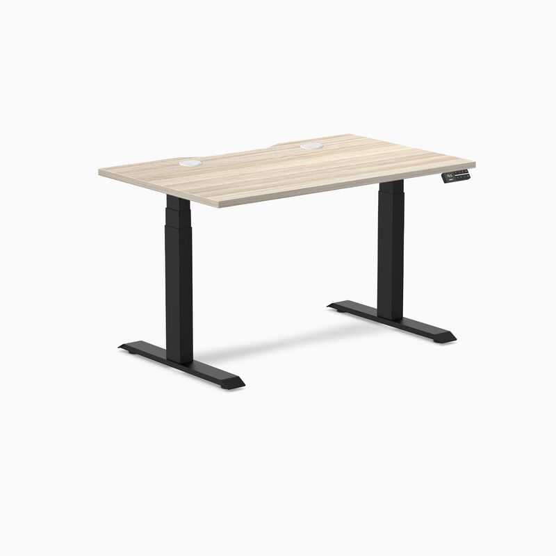 Desky Dual Scalloped Laminate Sit Stand Desk image number 0