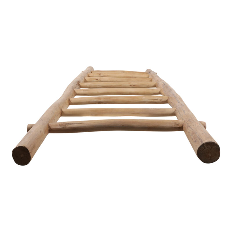 76x19" Teakwood Decorative Ladder, Natural image number 5