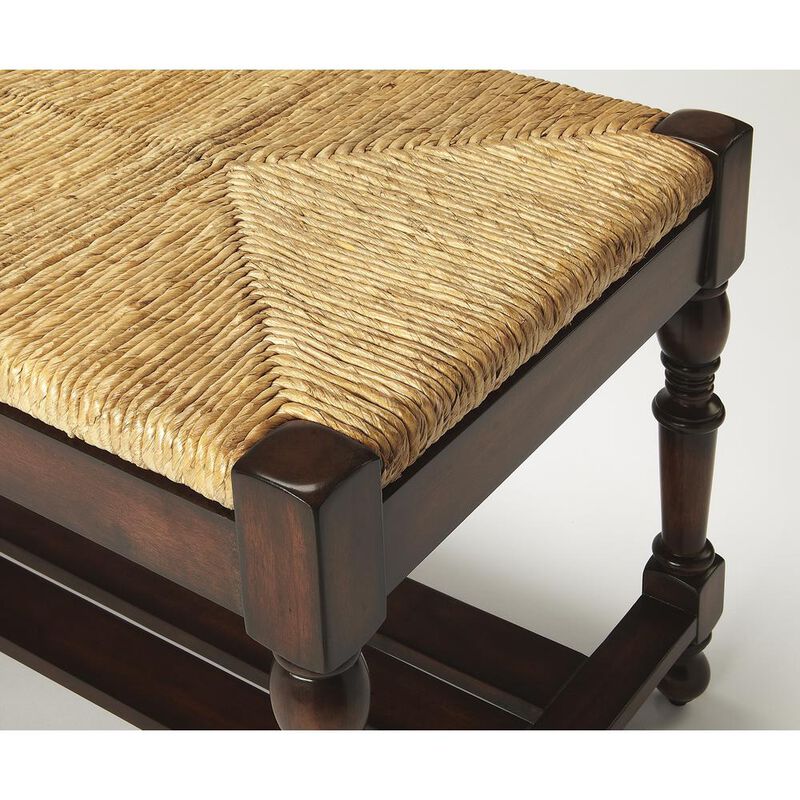 Butler Specialty Ravello Woven Wicker 48"W Bench, Dark Brown image number 2