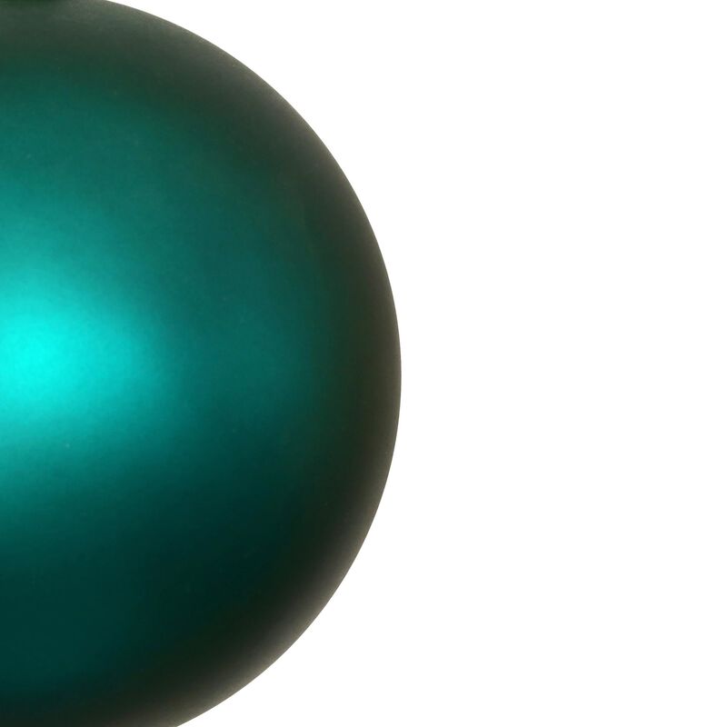Vickerman 10" Dark Teal Matte Ball Ornament. image number 2