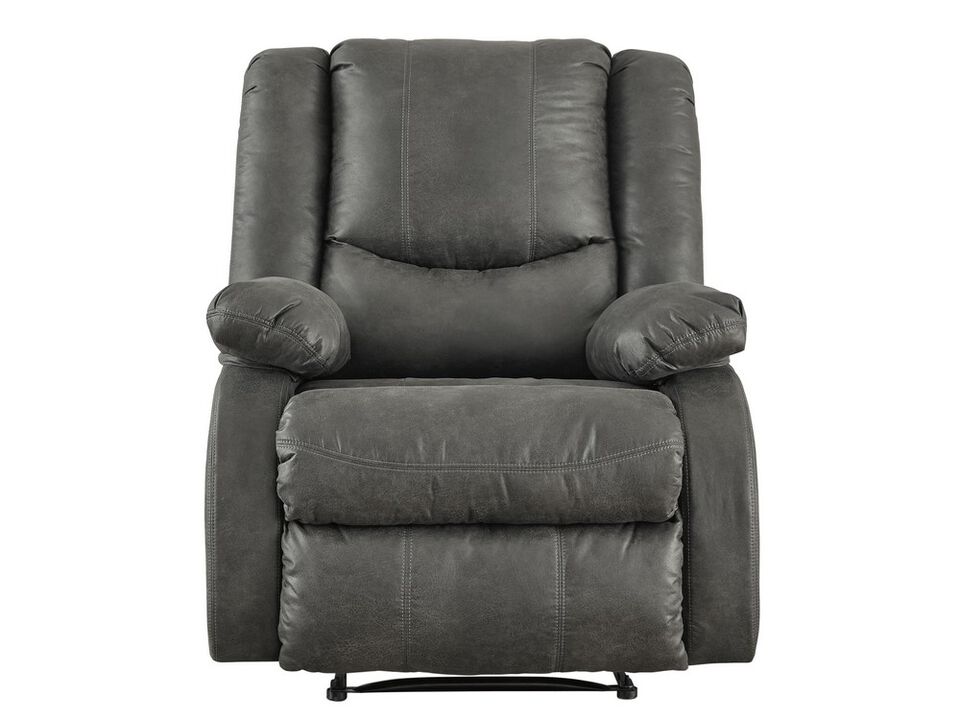 Wooden Zero Wall Recliner with Pillow Top Arms and Tufted Back, Gray-Benzara