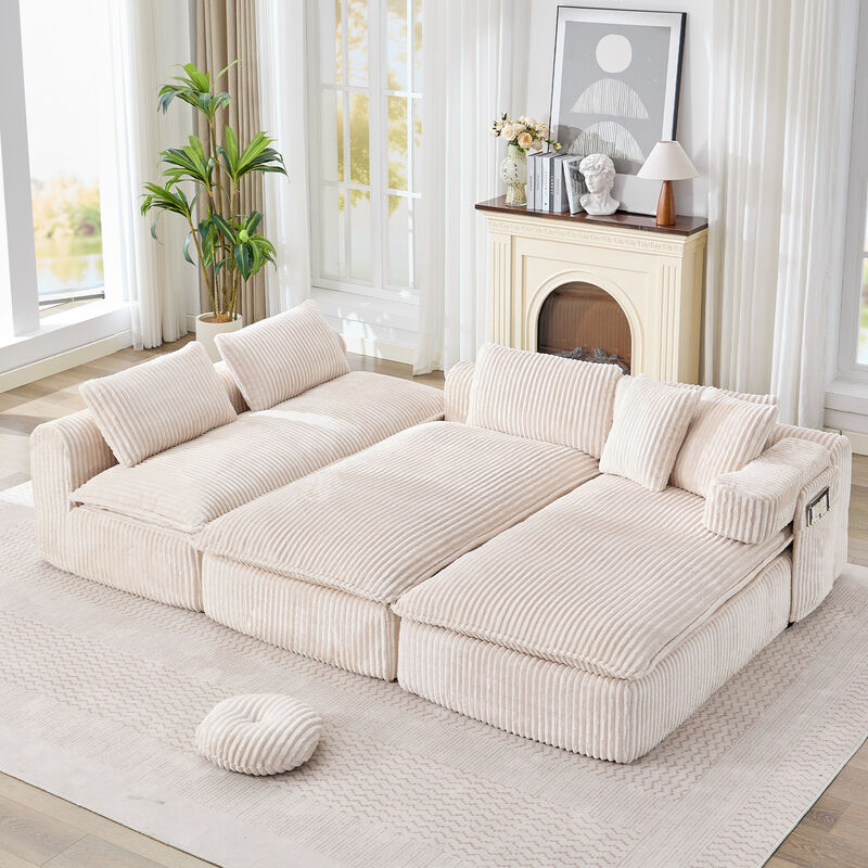 Britan 149" Oversized Sectional Couches U Shaped Couch image number 8