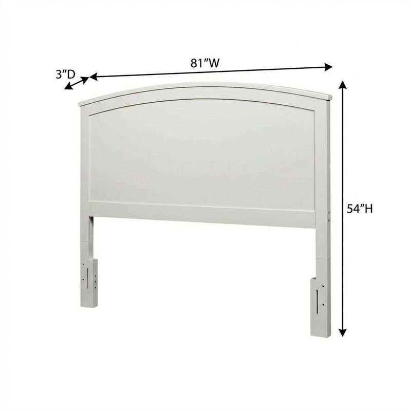 Alpine Furniture Baker Standard King Headboard Only, White