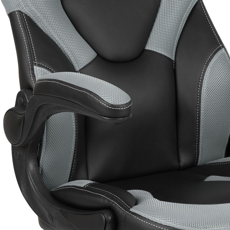 X10 Gaming Chair Racing Office Ergonomic Computer PC Adjustable Swivel Chair with Flip-up Arms, / LeatherSoft image number 6